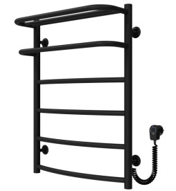 Электрический полотенцесушитель Deffi Отель П6 400х700 правое подключение черный C.OD.70.40.6.E.B.R.5