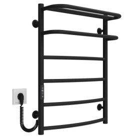 Електрична сушарка для рушників Deffi Готель П6 400х700 ліве підключення JD03 чорний C.OD.70.40.6.E.B.L.1