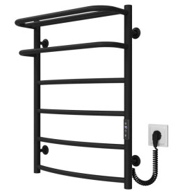 Электрический полотенцесушитель Deffi Отель П6 400х700 правое подключение JD03 черный C.OD.70.40.6.E.B.R.1
