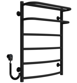 Электрический полотенцесушитель Deffi Отель П6 500х700 левое подключение черный C.OD.70.50.6.E.B.L.5
