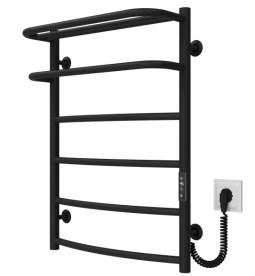 Электрический полотенцесушитель Deffi Отель П6 500х700 правое подключение JD03 черный C.OD.70.50.6.E.B.R.1