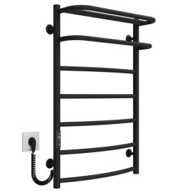 Електрична сушарка для рушників Deffi Готель П7 500х800 ліве підключення JD03 чорний C.OD.80.50.7.E.B.L.1