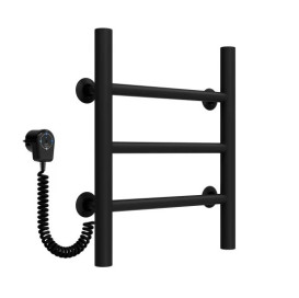 Электрический полотенцесушитель Deffi Орион П3 200х400 левое подключение черный C.OR.40.20.3.E.B.L.5