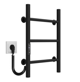 Електрична сушарка для рушників Deffi Оріон П3 200х500 ліве підключення JD03 чорний C.OR.50.20.3.E.B.L.1