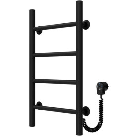 Електрична сушарка для рушників Deffi Оріон П4 200х600 праве підключення чорний C.OR.60.20.4.E.B.R.5