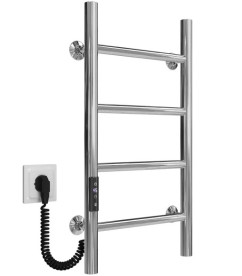 Электрический полотенцесушитель Deffi Орион П4 200х600 левое подключение JD03 хром C.OR.60.20.4.E.C.L.1