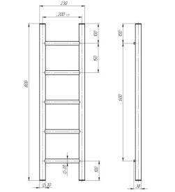 Электрический полотенцесушитель Deffi Орион П5 200х800 правое подключение JD03 хром C.OR.80.20.5.E.C.R.1