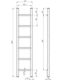 Электрический полотенцесушитель Deffi Орион П6 200х1000 левое подключение JD03 черный C.OR.100.20.6.E.B.L.1
