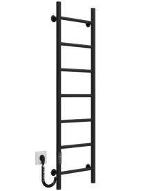 Электрический полотенцесушитель Deffi Орион П7 200х1200 левое подключение JD03 черный C.OR.120.20.7.E.B.L.1