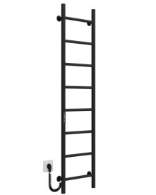 Электрический полотенцесушитель Deffi Орион П8 200х1400 левое подключение JD03 черный C.OR.140.20.8.E.B.L.1