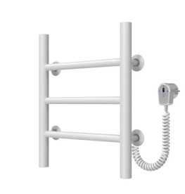 Электрический полотенцесушитель Deffi Орион П3 300х400 правое подключение белый C.OR.40.30.3.E.W.R.5