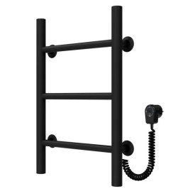 Электрический полотенцесушитель Deffi Орион П3 300х500 правое подключение черный C.OR.50.30.3.E.B.R.5