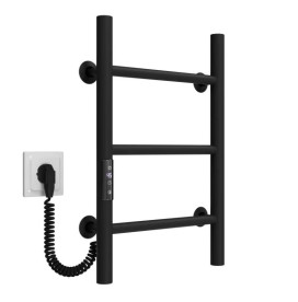 Электрический полотенцесушитель Deffi Орион П3 300х500 левое подключение JD03 черный C.OR.50.30.3.E.B.L.1