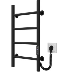 Электрический полотенцесушитель Deffi Орион П4 300х600 правое подключение JD03 черный C.OR.60.30.4.E.B.R.1
