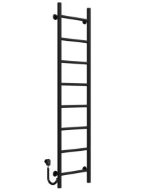 Электрический полотенцесушитель Deffi Орион П8 300х1400 левое подключение черный C.OR.140.30.8.E.B.L.5