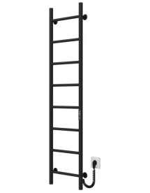 Електрична сушарка для рушників Deffi Оріон П8 300х1400 праве підключення JD03 чорний C.OR.140.30.8.E.B.R.1