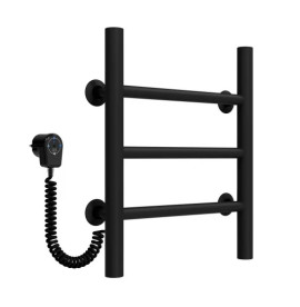 Электрический полотенцесушитель Deffi Орион П3 400х400 левое подключение черный C.OR.40.40.3.E.B.L.5