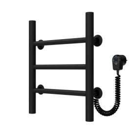 Электрический полотенцесушитель Deffi Орион П3 400х400 правое подключение черный C.OR.40.40.3.E.B.R.5