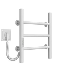 Электрический полотенцесушитель Deffi Орион П3 400х400 левое подключение WD03 белый C.OR.40.40.3.E.W.L.3