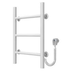 Электрический полотенцесушитель Deffi Орион П3 400х500 правое подключение белый C.OR.50.40.3.E.W.R.5