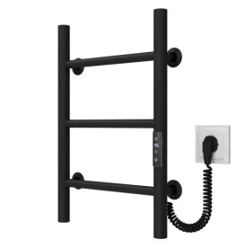 Електрична сушарка для рушників Deffi Оріон П3 400х500 праве підключення JD03 чорний C.OR.40.50.3.E.B.R.1