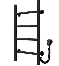 Электрический полотенцесушитель Deffi Орион П4 400х600 правое подключение черный C.OR.60.40.4.E.B.R.5