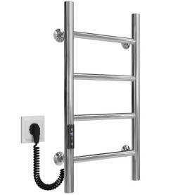 Электрический полотенцесушитель Deffi Орион П4 400х600 левое подключение JD03 хром C.OR.60.40.4.E.C.L.1