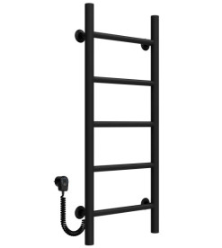 Електрична сушарка для рушників Deffi Оріон П5 400х800 ліве підключення чорний C.OR.80.40.5.E.B.L.5