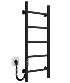 Електрична сушарка для рушників Deffi Оріон П5 400х800 ліве підключення JD03 чорний C.OR.80.40.5.E.B.L.1