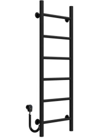 Электрический полотенцесушитель Deffi Орион П6 400х1000 левое подключение черный C.OR.100.40.6.E.B.L.5