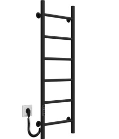 Электрический полотенцесушитель Deffi Орион П6 400х1000 левое подключение JD03 черный C.OR.100.40.6.E.B.L.1