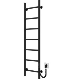 Електрична сушарка для рушників Deffi Оріон П7 400х1200 праве підключення JD03 чорний C.OR.120.40.7.E.B.R.1