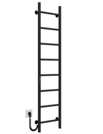 Электрический полотенцесушитель Deffi Орион П8 400х1400 левое подключение JD03 черный C.OR.140.40.8.E.B.L.1