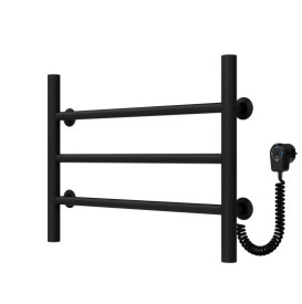 Електрична сушарка для рушників Deffi Оріон П3 500х400 правильне підключення чорний C.OR.40.50.3.E.B.R.5