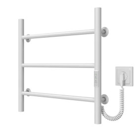 Электрический полотенцесушитель Deffi Орион П3 500х500 левое подключение WD03 белый C.OR.50.50.3.E.W.R.3