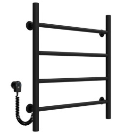 Електрична сушарка для рушників Deffi Оріон П4 500х600 ліве підключення чорний C.OR.60.50.4.E.B.L.5