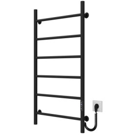 Электрический полотенцесушитель Deffi Орион П6 500х1000 правое подключение JD03 черный C.OR.100.50.6.E.B.R.1