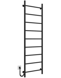 Електрична сушарка для рушників Deffi Оріон П9 500х1600 ліве підключення JD03 чорний C.OR.160.50.9.E.B.L.1