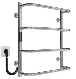 Электрический полотенцесушитель Deffi Стандарт П4 400х600 левое подключение JD03 хром C.SS.60.40.4.E.C.L.1