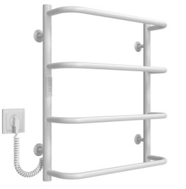 Электрический полотенцесушитель Deffi Стандарт П4 400х600 левое подключение WD03 белый C.SS.60.40.4.E.W.L.3