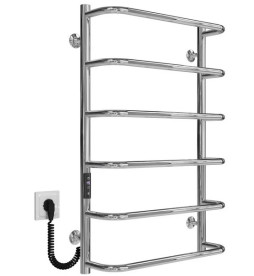 Електрична сушарка для рушників Deffi Стандарт П6 400х800 ліве підключення JD03 хром C.SS.80.40.6.E.C.L.1