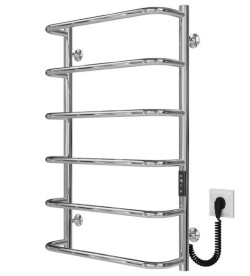 Електрична сушарка для рушників Deffi Стандарт П6 400х800 праве підключення JD03 хром C.SS.80.40.6.E.C.R.1