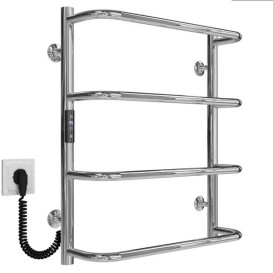 Електрична сушарка для рушників Deffi Стандарт П4 500х600 ліве підключення JD03 хром C.SS.60.50.4.E.C.L.1