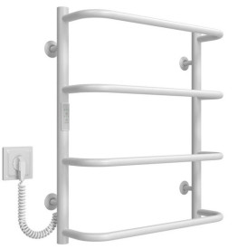 Электрический полотенцесушитель Deffi Стандарт П4 500х600 левое подключение WD03 белый C.SS.60.50.4.E.W.L.3