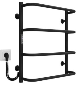 Електрична сушарка для рушників Deffi Стандарт П4 500х600 ліве підключення JD03 чорний C.SS.60.50.4.E.B.L.1