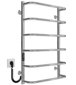 Электрический полотенцесушитель Deffi Стандарт П6 500х800 левое подключение JD03 хром C.SS.80.50.6.E.C.L.1