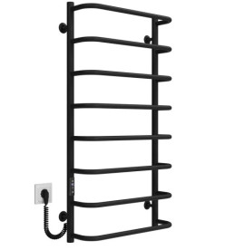 Электрический полотенцесушитель Deffi Стандарт П8 500х1000 левое подключение JD03 черный C.SS.100.50.8.E.B.L.1