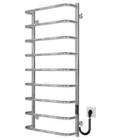 Електрична сушарка для рушників Deffi Стандарт П9 500х1100 праве підключення JD03 хром C.SS.110.50.9.E.C.R.1