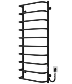 Електрична сушарка для рушників Deffi Стандарт П10 500х1200 праве підключення JD03 чорний C.SS.120.50.10.E.B.R.1