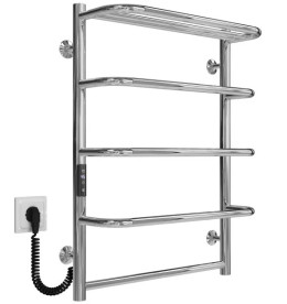 Електрична сушарка для рушників Deffi Стандарт з полицею П5 500х700 ліве підключення JD03 хром C.SP.70.50.5.E.C.L.1